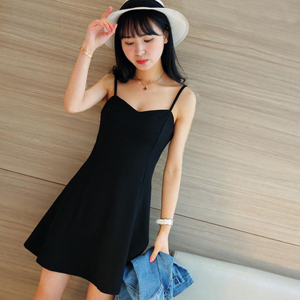 Alkalmi női ruha szabású sima fekete modell