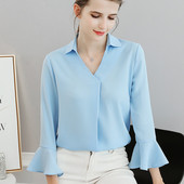 Γυναικείο κομψό πουκάμισο με κομμένα μανίκια σε τρία χρώματα