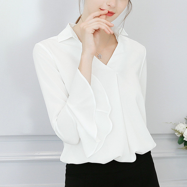 Γυναικείο κομψό πουκάμισο με κομμένα μανίκια σε τρία χρώματα