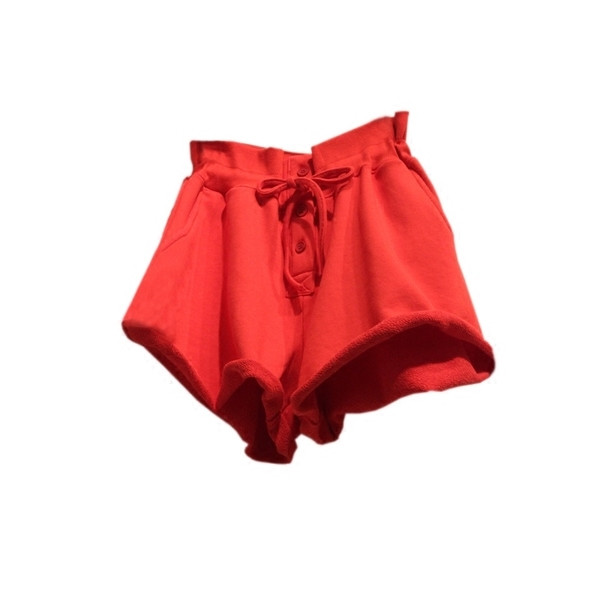 Női pamut rövidnadrág nyakkendővel, három színben