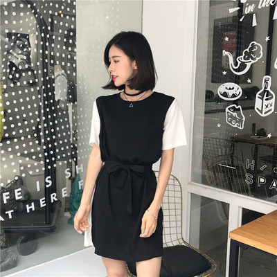 Rochie casual de dama cu maneci scurte in doua culori
