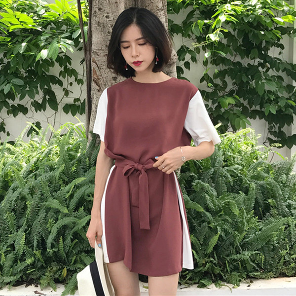 Alkalmi női ruha rövid ujjal, két színben