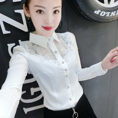 Cămașă elegantă de damă cu dantelă și broderie în mai multe modele