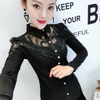 Cămașă elegantă de damă cu dantelă și broderie în mai multe modele