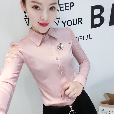 Cămașă elegantă de damă cu dantelă și broderie în mai multe modele