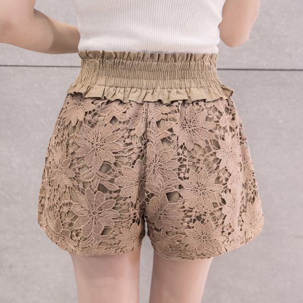 Női rövid csipke rövidnadrág és elasztikus két színben