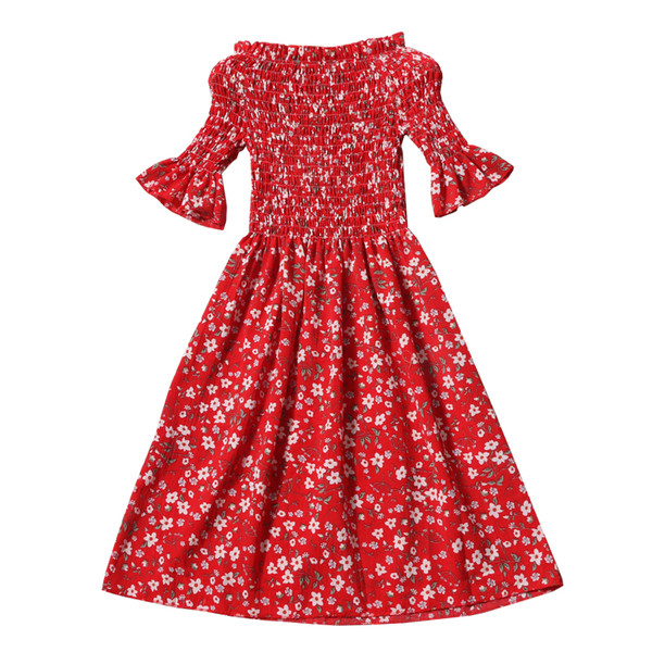 Κομψό γυναικείο  φόρεμα με 3/4 μανίκι με floral μοτίβο