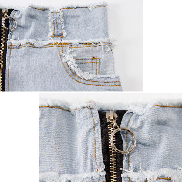 Μοντέρνα γυναικεία παντελόνια με ψηλή μέση και φερμουάρ