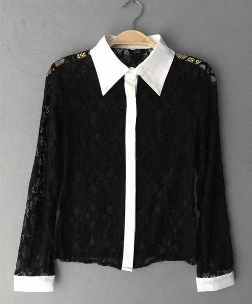 Cămașă de damă din dantelă în două culori