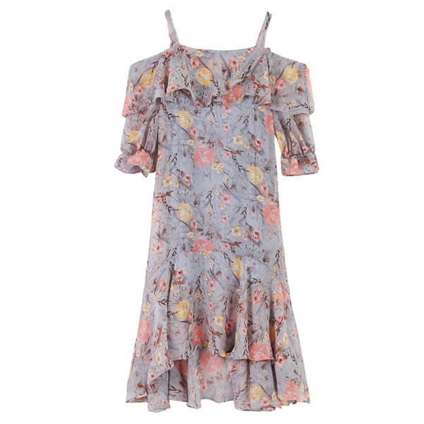 Rochie de dama cu motiv floral in stil liber