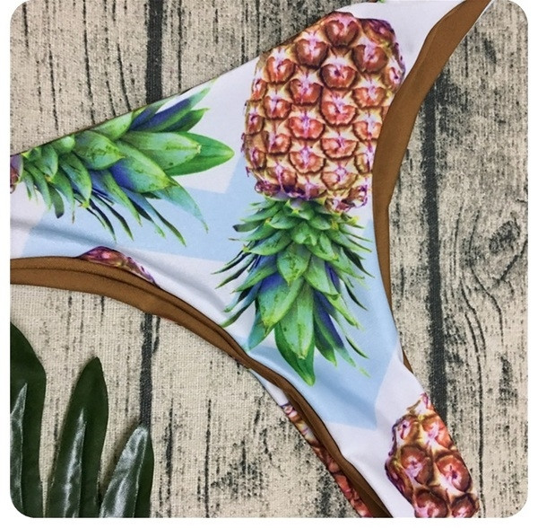 Costum de baie casual dama cu sireturi imprimate