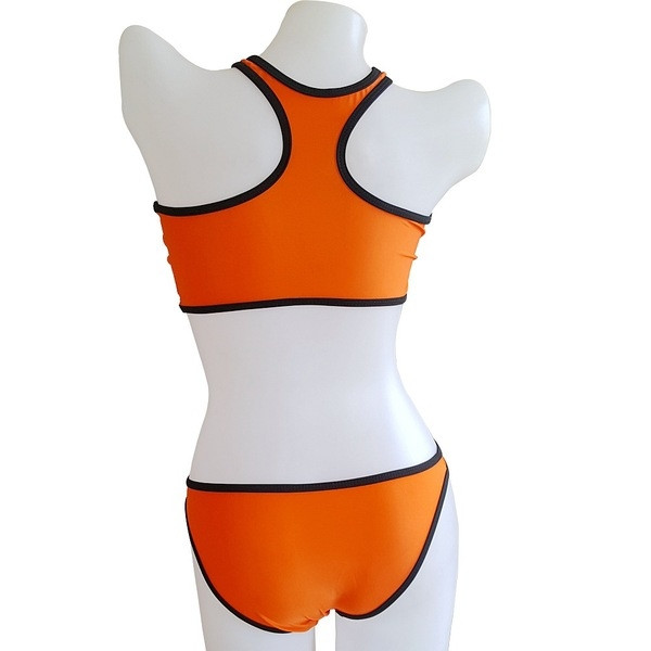 Női teljes fürdőruha - erősen narancssárga szabású