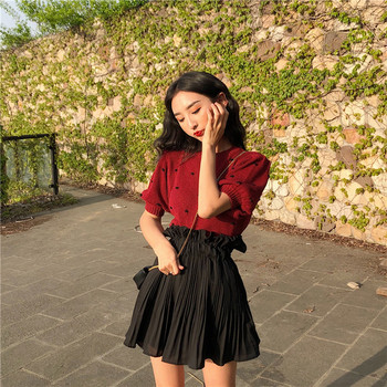 Lezser női szoknya magas derékkal, fehér és fekete színben