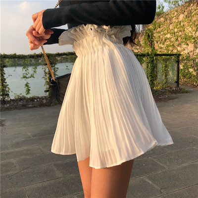 Lezser női szoknya magas derékkal, fehér és fekete színben