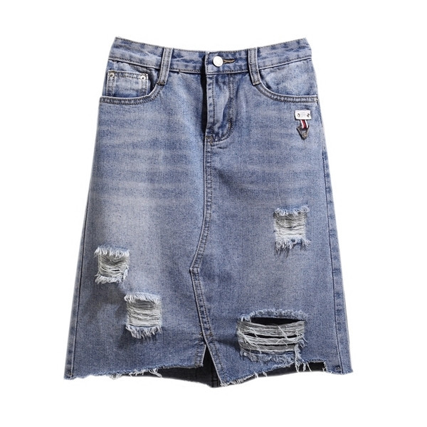 Női farmerszoknya szakadt