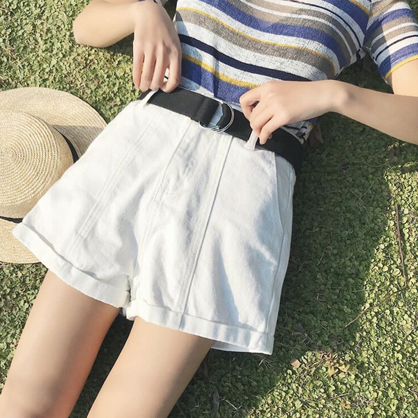 Kényelmes nyári rövidnadrág nőknek magas derékkal, 4 színben