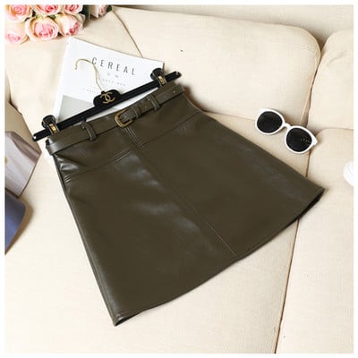 Stílusos női szoknya öko bőrből három színben