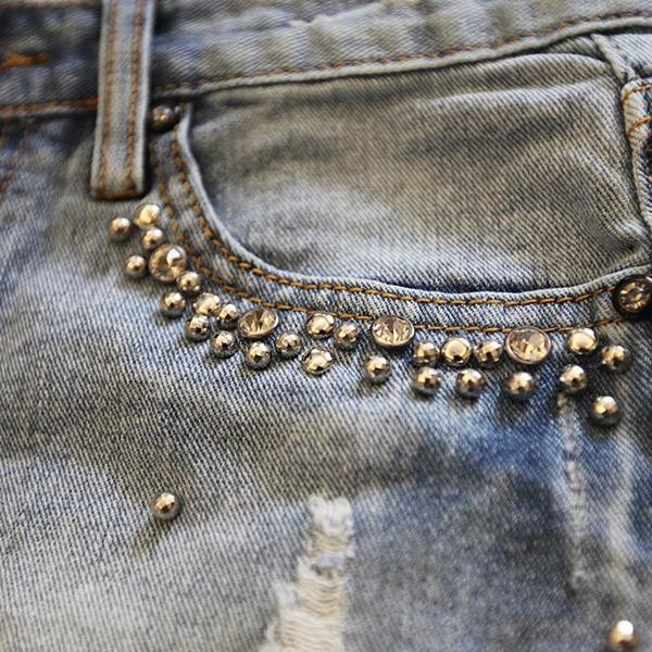 Γυναικεία παντελόνια με πέτρινη διακόσμηση