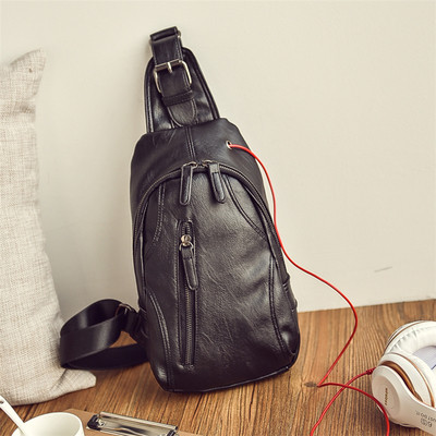 Kényelmes férfi bőrtáska három színben zsebekkel