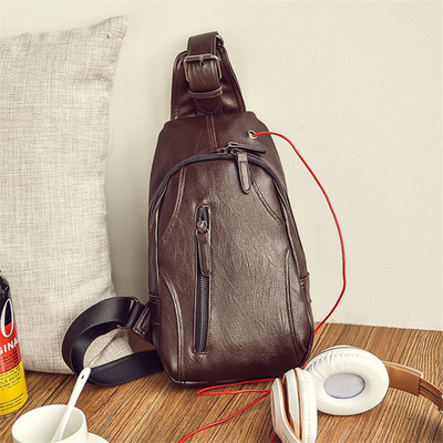 Kényelmes férfi bőrtáska három színben zsebekkel