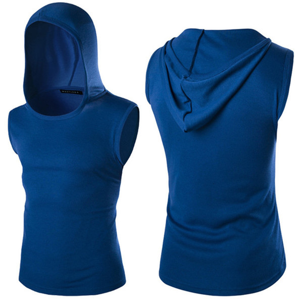 Ανδρικό αμάνικο σε διάφορα χρώματα με κουκούλα