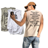 Nyári férfi felső két színben felirattal