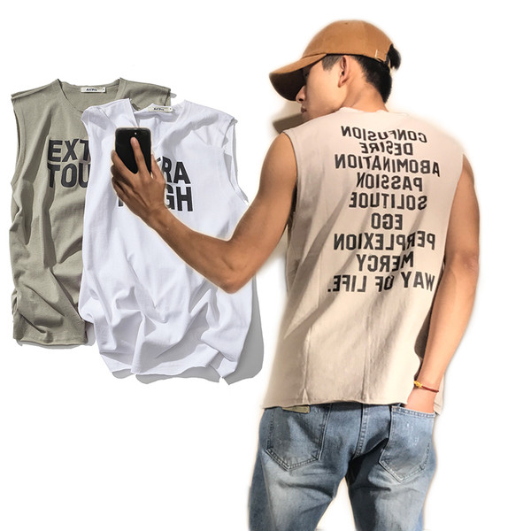 Nyári férfi felső két színben felirattal