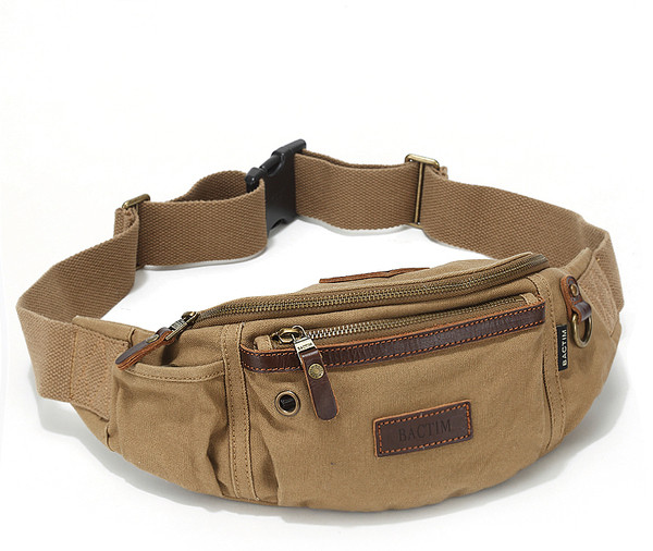 Kis méretű férfi deréktáska két osztással, három színben