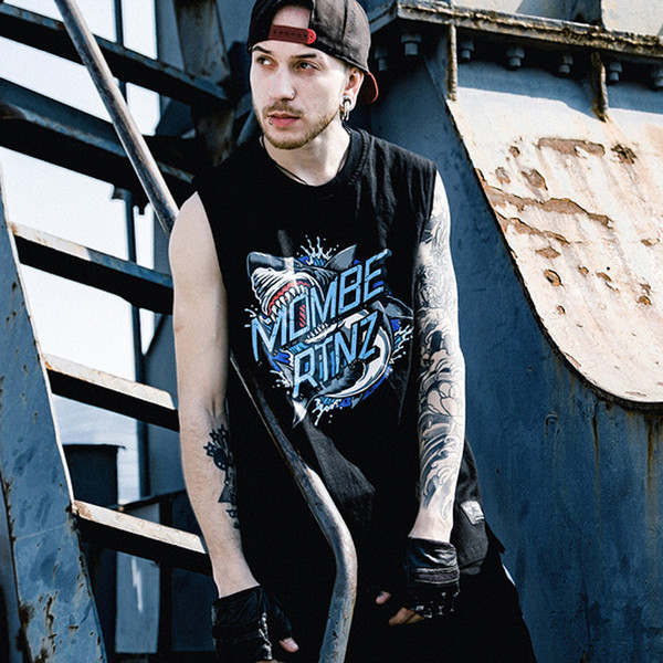 Férfi felső három színben nyomattal és felirattal