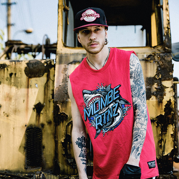 Férfi felső három színben nyomattal és felirattal