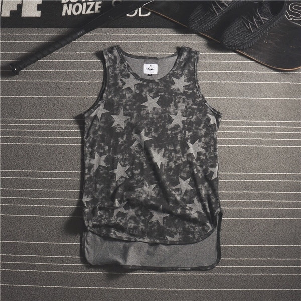 Modern férfi felső két színben csillagmintával