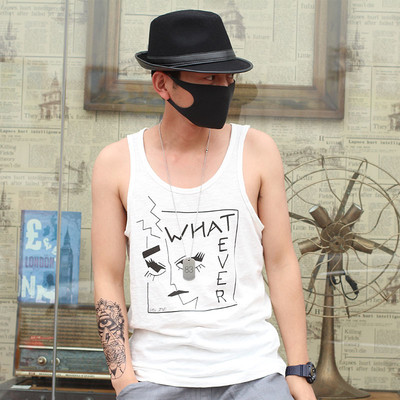 Férfi felső széles modell felirattal és nyomattal, három színben