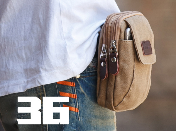 Kicsi férfi szövettáska derékfogantyú nélkül