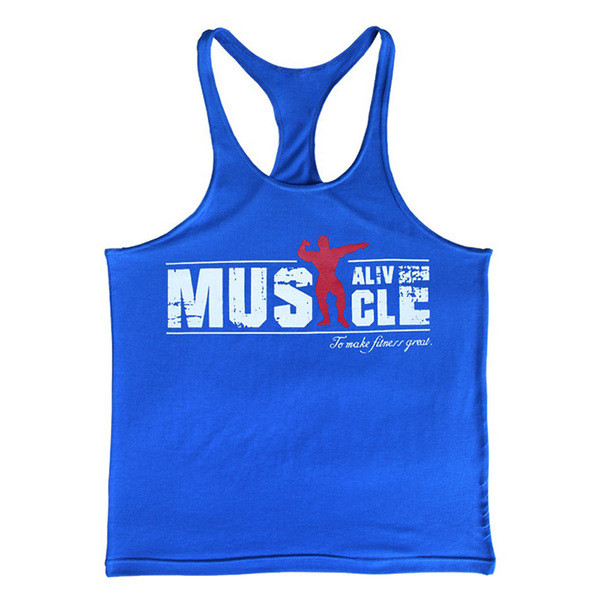 Мъжки потник широк модел в различни цветове с надпис