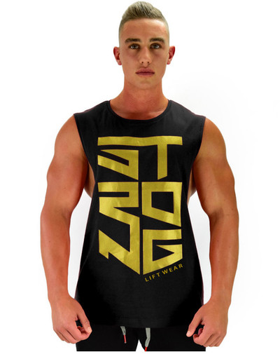 Férfi felső O-nyakkal, négy színben felirattal