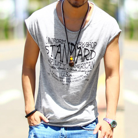 Nyári napi férfi felső több színben felirattal