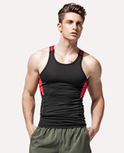 Légáteresztő anyagból készült férfi sporttanktop három színben