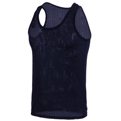 Mъжки мрежест потник в няколко цвята с О-образно деколте