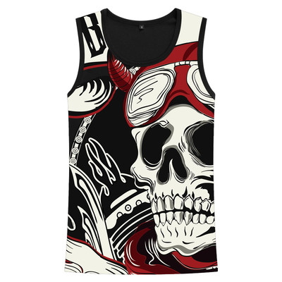 Μοντέρνο ανδρικό αμάνικο με διαφορετικές 3D εκτυπώσεις