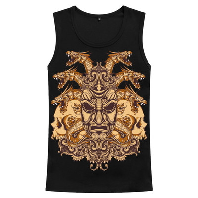 Μοντέρνο ανδρικό αμάνικο με διαφορετικές 3D εκτυπώσεις