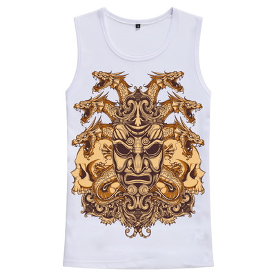 Μοντέρνο ανδρικό αμάνικο με διαφορετικές 3D εκτυπώσεις