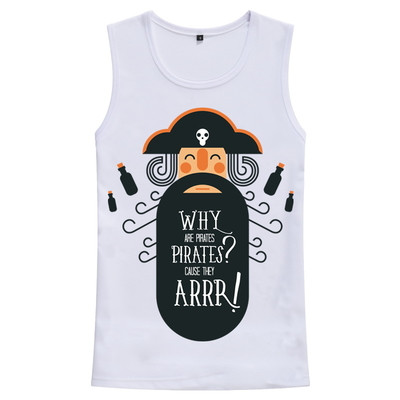 Μοντέρνο ανδρικό αμάνικο με διαφορετικές 3D εκτυπώσεις