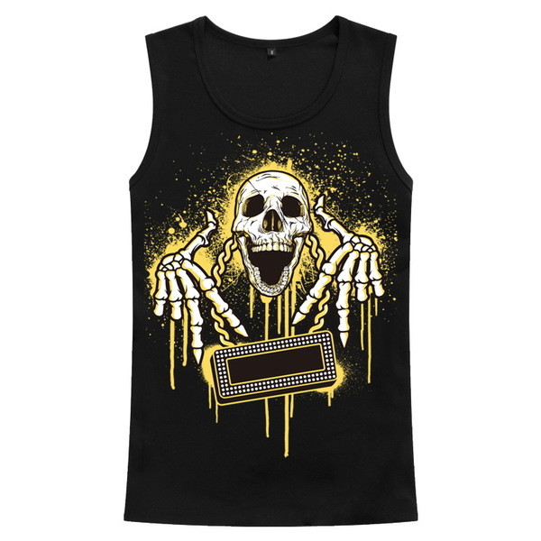 Μοντέρνο ανδρικό αμάνικο με διαφορετικές 3D εκτυπώσεις