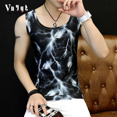 Nyári férfi felső, színes motívumokkal és mintával