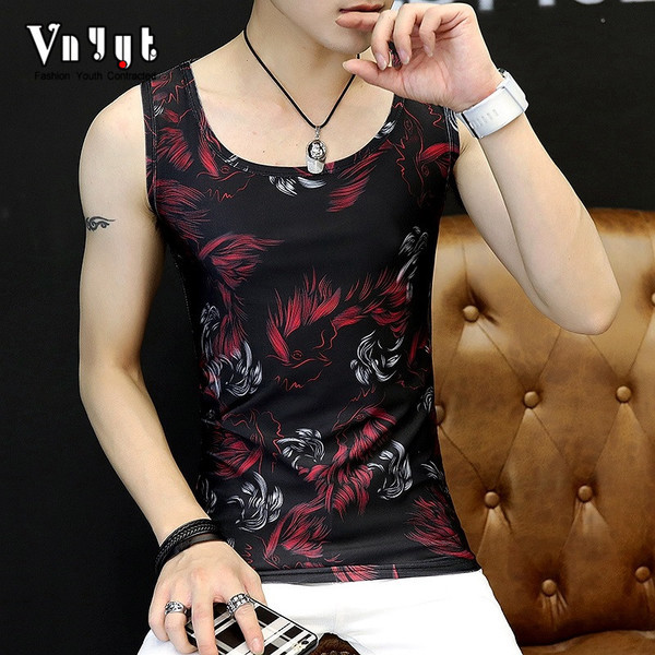 Nyári férfi felső, színes motívumokkal és mintával