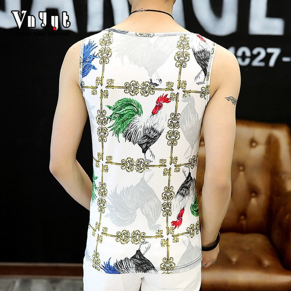 Nyári férfi felső, színes motívumokkal és mintával