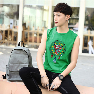 Мъжки потник в няколко модела с етно мотиви,надпис и щампа