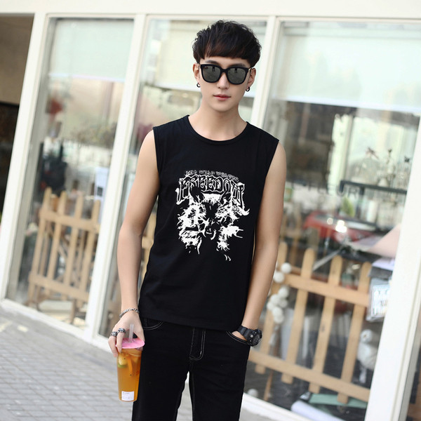 Мъжки потник в няколко модела с етно мотиви,надпис и щампа