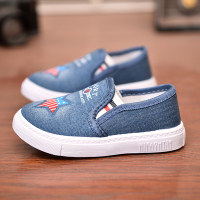 Ежедневни детски дънкови обувки  за момчета в два цвята