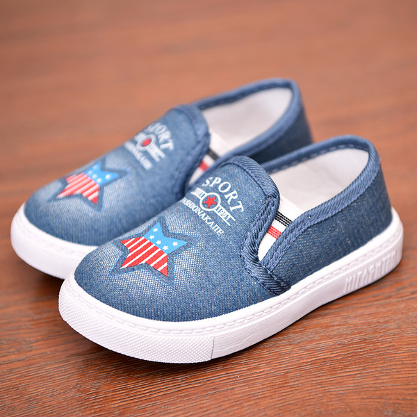 Ежедневни детски дънкови обувки  за момчета в два цвята